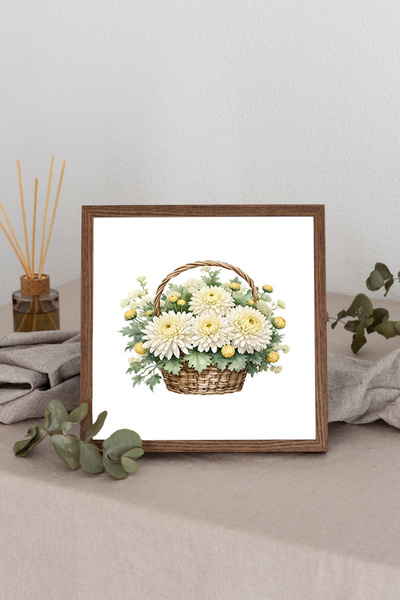 Dekorsiahome Τετράγωνος πίνακας με ξύλινο πλαίσιο TK2879