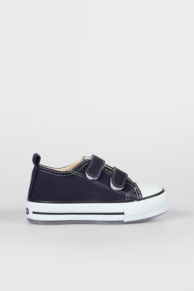 Vicco Lighted Children's Navy Blue Linen Shoes