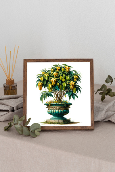 Dekorsiahome Τετράγωνος πίνακας με ξύλινο πλαίσιο TK2929