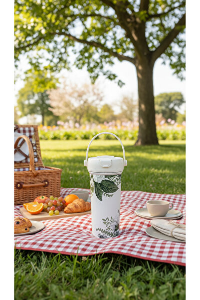 Generic A portable Thermal water bottle mug with a stylish botanical design, ...