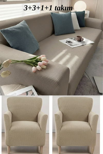 kutlale Set de huse pentru canapea, fotoliu și extensibil, cu model Pitikare ...