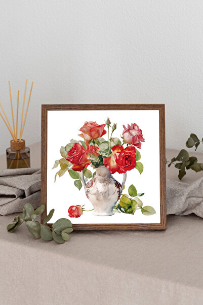 Dekorsiahome Τετράγωνος πίνακας με ξύλινο πλαίσιο TK2858