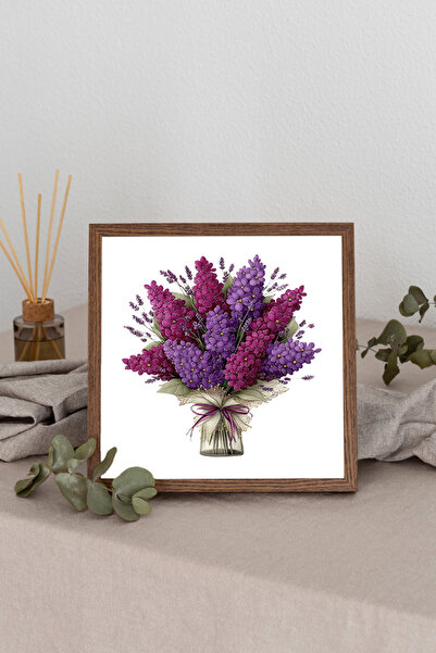 Dekorsiahome Τετράγωνος πίνακας με ξύλινο πλαίσιο TK2941