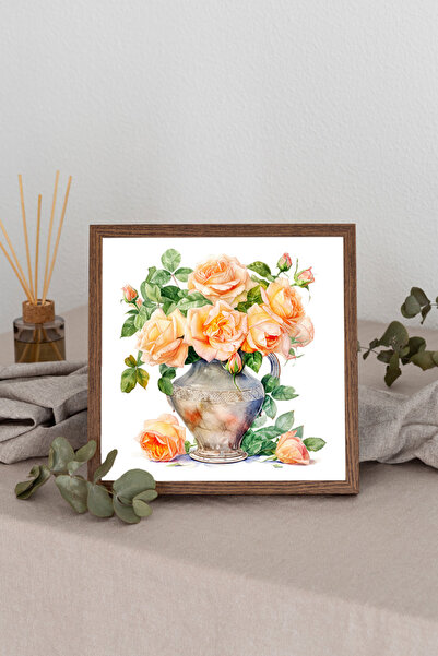 Dekorsiahome Τετράγωνος πίνακας με ξύλινο πλαίσιο TK2855