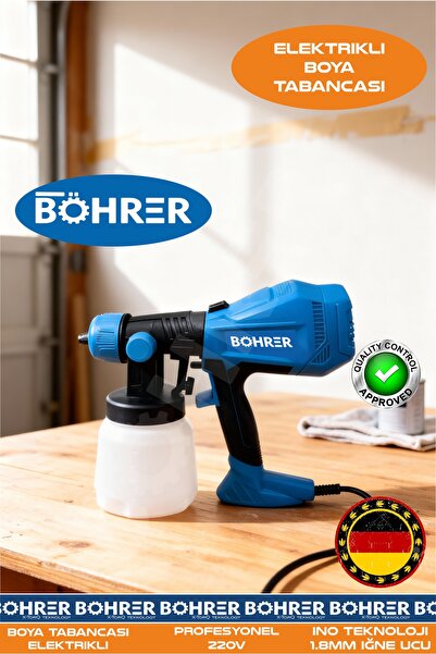 BÖHRER ELEKTRİKLİ BOYA TABANCASI 220V - YÜKSEK BASINÇ İLAÇLAMA BOYA PÜSKÜRTME...