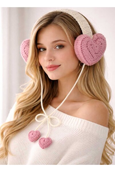 Momsada Zara Model Heart-Shaped Headphones with Lace-Up Crown Shape