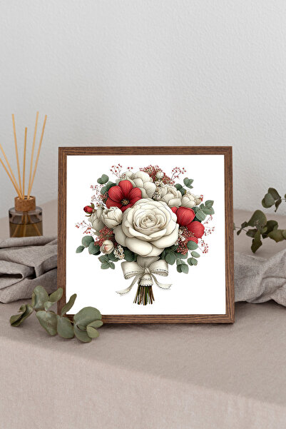 Dekorsiahome Τετράγωνος πίνακας με ξύλινο πλαίσιο TK2937