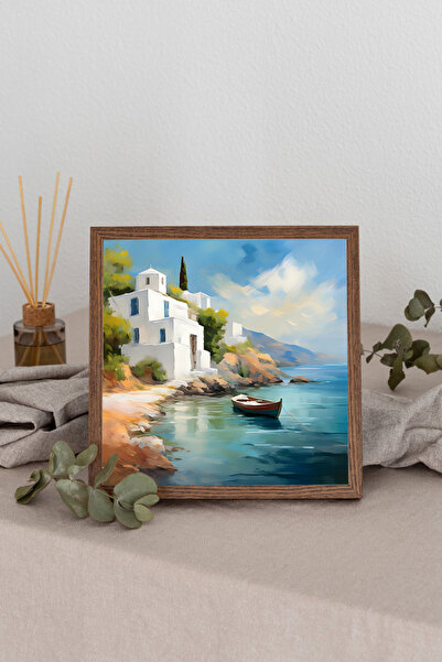 Dekorsiahome Τετράγωνος πίνακας με ξύλινο πλαίσιο TK2836