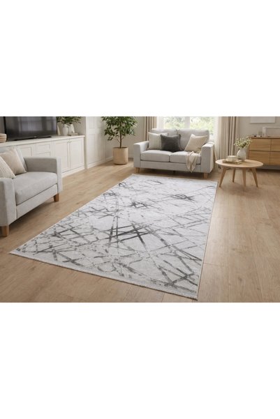 Merinos Halı Merinos Vista 76590-095 Özel Kesme Halı Gri