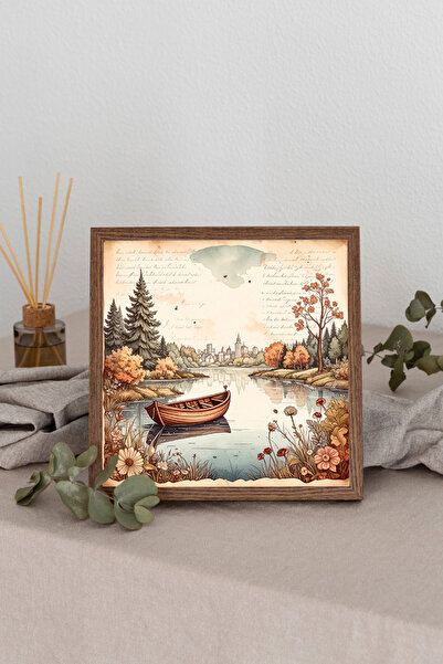 Dekorsiahome Τετράγωνος πίνακας με ξύλινο πλαίσιο TK2859