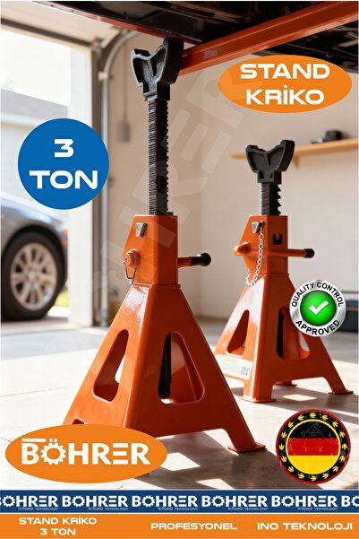 BÖHRER 3 TON ARAÇ SABİTLEME KALDIRMA STAND SEHPA KRİKO