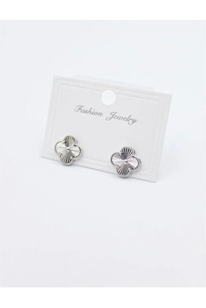 Çelik Vc clover earrings silver