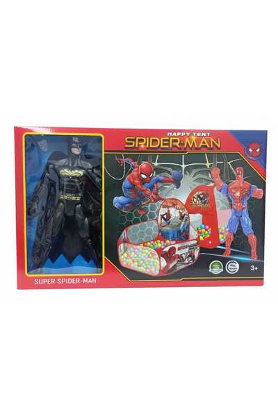 dehkah Spider-Man Kids Play Tent - Red - Portable Playhouse with Black Spider...