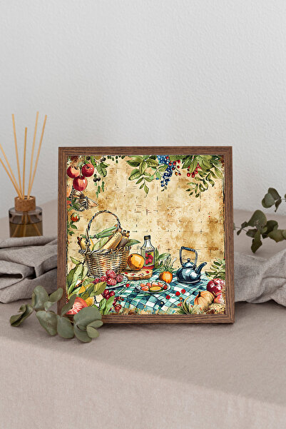 Dekorsiahome Τετράγωνος πίνακας με ξύλινο πλαίσιο TK2952