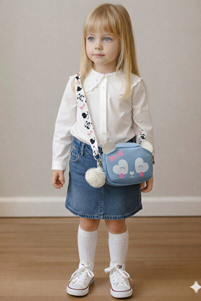 HİMENİSA Girl's Bag with Pompom Detail