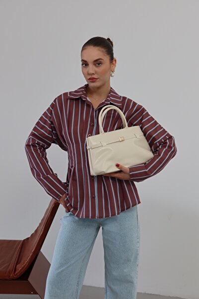 ALTUDA Geantă de umăr din piele artificială pentru femei Marc