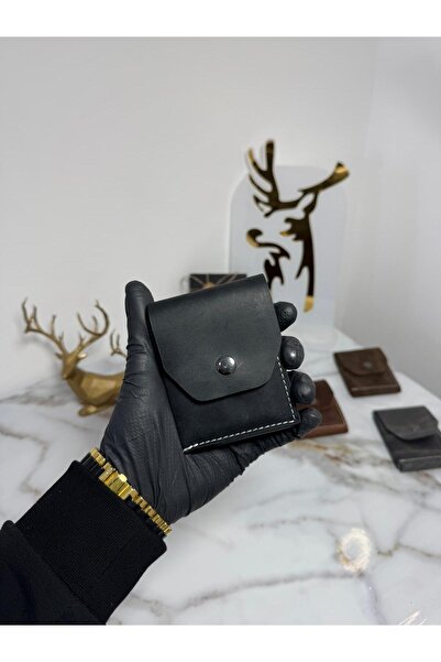 SANAT LEATHER 100% Γνήσιο Crazy Leather Χειροποίητο Μινιμαλιστικό Πορτοφόλι -...