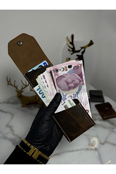 SANAT 100% Genuine Crazy Leather Handmade Minimalist Wallet - Money Portfolio...