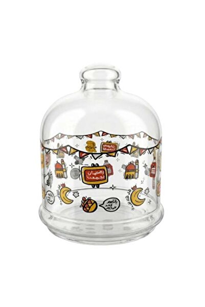 Generic وعاء سكر زجاجي رمضاني