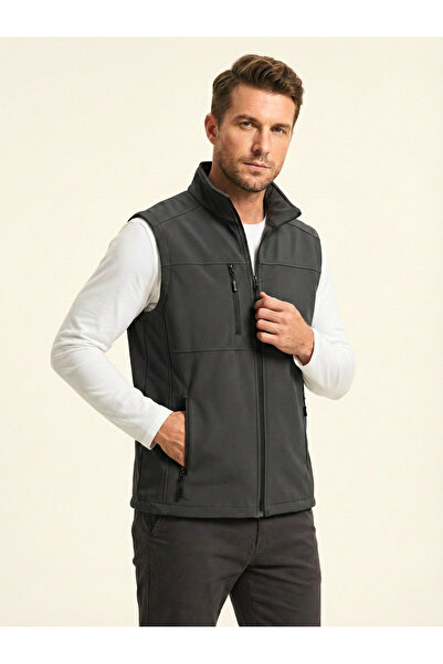 GENIUS STORE Men's Vest Softshell Waterproof Full Zipper Pocketed Regular Fit...