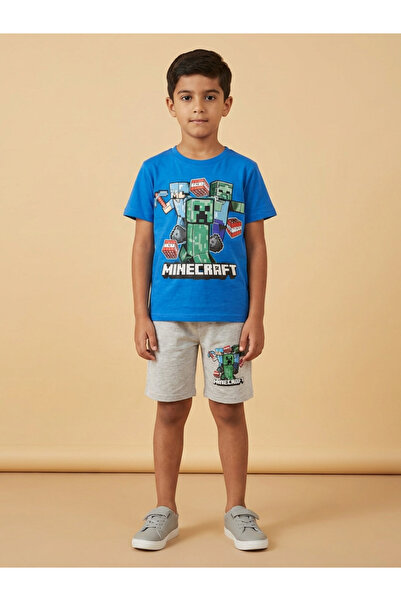 ALYAKİDS Boy's Cute Character Printed Cotton Combed T-Shirt and Shorts Bottom...