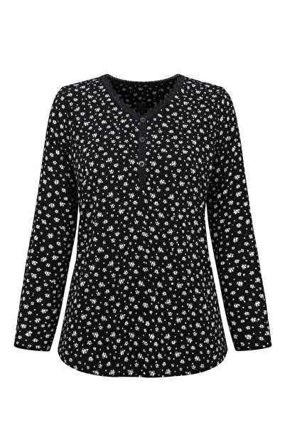 Nacar Moda Women's Lycra Mid-Age and Above Four Seasons Black-White Mother Co...