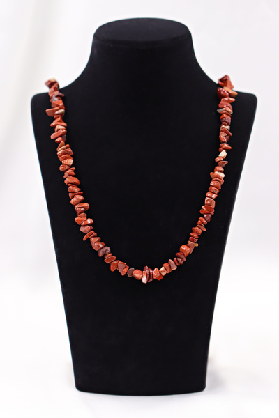 SAURACHI Jasper Stone Pendant Unshaped Natural Stone Cracked Stone String