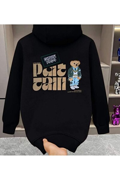 LELVANİ Since 1989 Bear Printed Hoodie Sweatshirt