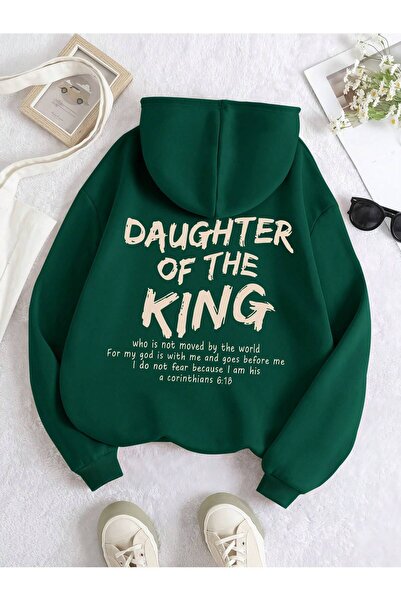 PENTHİLUS Daughter of the King Printed Thermal Women's Hoodie