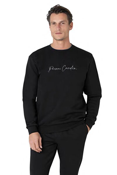 Pierre Cardin 100% Cotton Men's 3-Thread Sweat Suit, Crew Neck with Cuffed Sl...