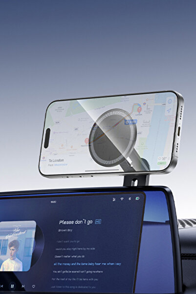 WANNA PROTECT Show Araç CarPlay Ekranına Sabitlenen Manyetik Telefon Tutucu T...
