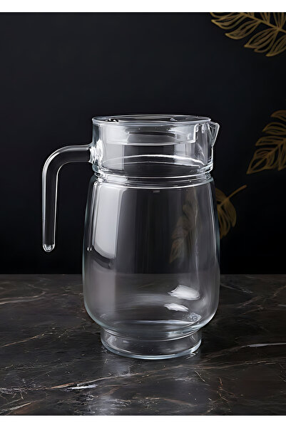 Bisbell Glass Water Jug with Lid 1.5L Pitcher, Transparent BPA-Free Drinkware...