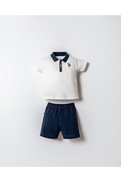 U.S. Polo Assn. Erkek Bebek Polo Yaka Pike T-Shirt Şort Takım %100 Pamuk Yazl...