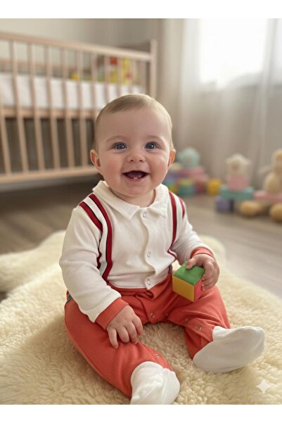 TRAİLAPEX BEBEK DESENLİ MEVSİMLİK PAMUKLU 3 LÜ PAKET TULUM SETİ