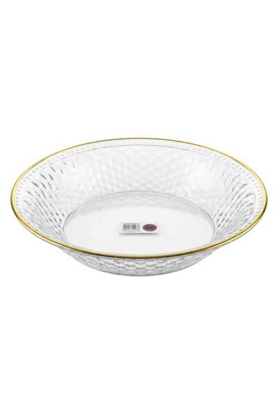 Generic Transparent Acrylic Serving Plate with Gold Line