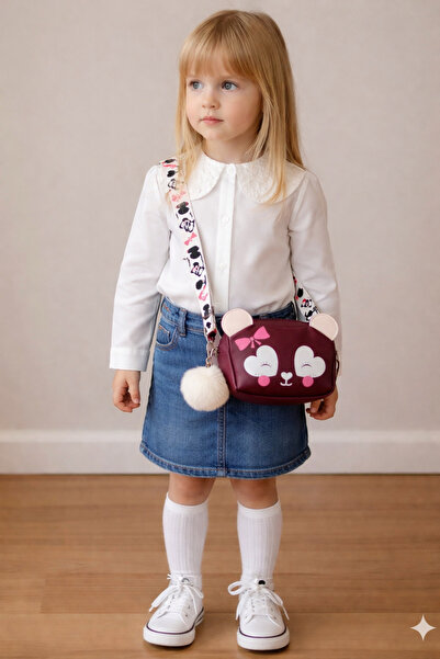 HİMENİSA حقيبة بناتية مزينة بتفاصيل بومبوم