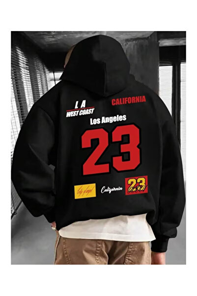 PENTHİLUS هودي رجالي كبير الحجم مطبوع باللون البيج 23 مع بطانة من الصوف من ال...