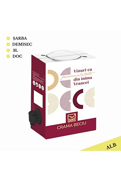 Crama Beciu | Vin ALB Sarba Demisec - Bag in Box 3L