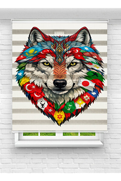 akel collection Renkli Kurt Desenli Zebra Stor Perde – Dijital Baskılı Zebra ...