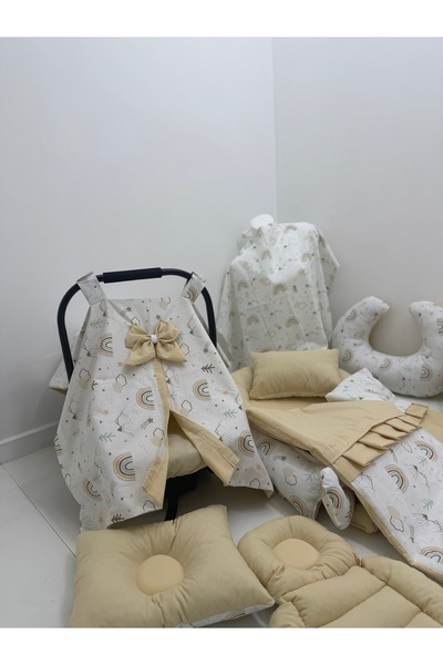Balamira vizon gök kuşaklı oval 13lü babynest seti