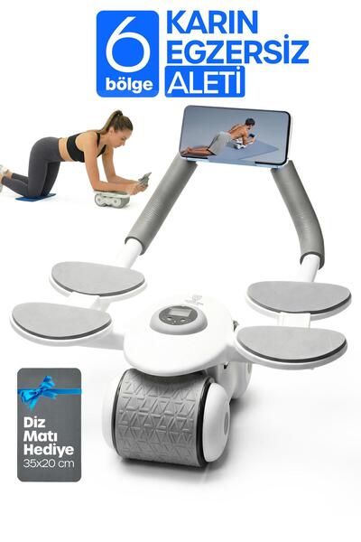 Telvesse 6 Bölge Karın Egzersiz Aleti Ab Roller Mekik Telefon Standlı Evde Sp...