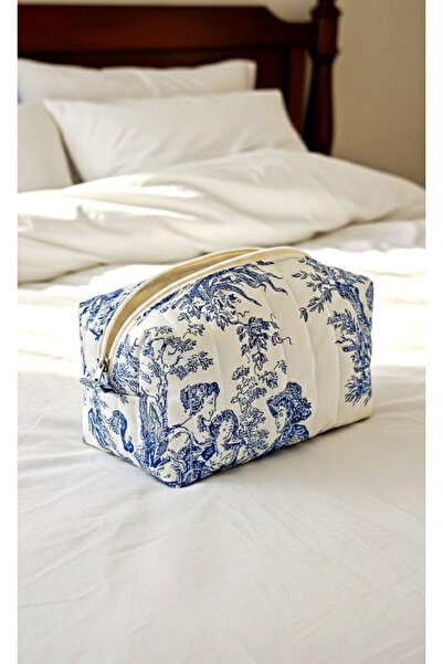 Mufincollection Френска калъфка за грим с капитониран дизайн – с цип, за ежед...