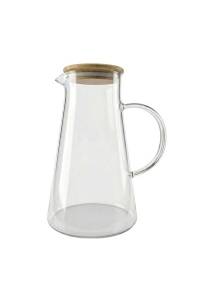 Generic Glass Jug with Wooden Lid – 1.8 Liters