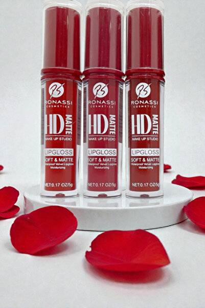 RS Ronassi Cosmetics ميك أب ستوديو إتش دي مات مخملية مقاومة للماء، ملمع شفاه ...