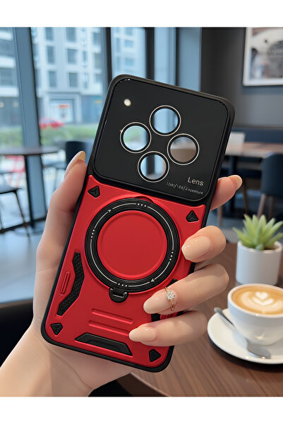 TechTrove 3D Camera Lens Protection Ring Stand Case Compatible with Redmi 14C...