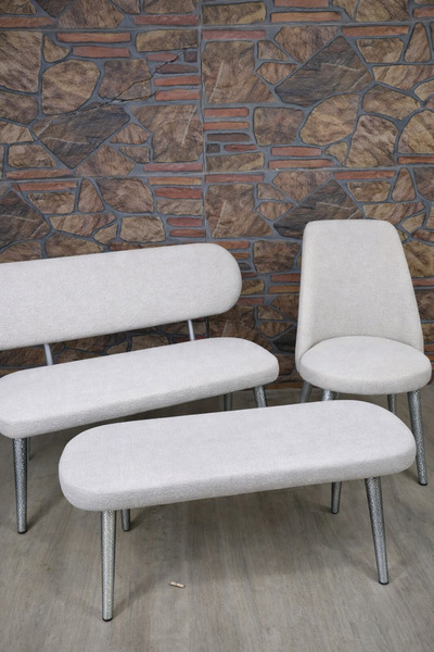 kılıfteks Bench ve Puf Takımı Kılıf Seti - 2 Sandalye, 1 Bench, 1 Puf Örtüsü