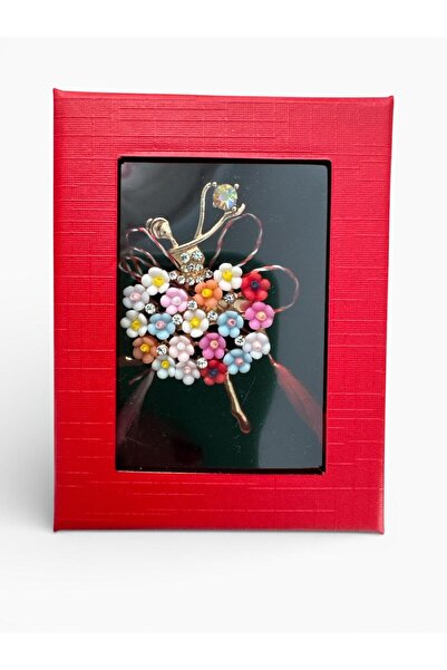 OEM Martisor – set of 10 pieces, ballerina with dress made of beads and stone...