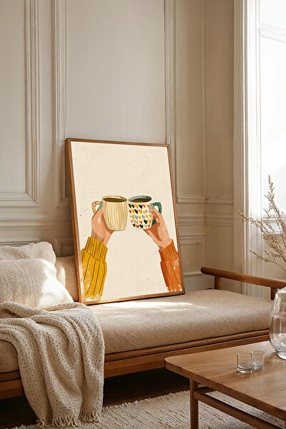 Dekorsiahome Tablou dintr-o singură bucată cu ramă din lemn TK2969