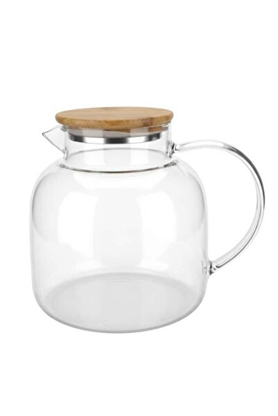 Generic Glass Jug with Wooden Lid - 1.5 Liters