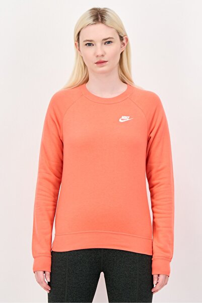 Nike Women Sportswear Fit Long Sleeve Outdoor Sweatshirt, Coral